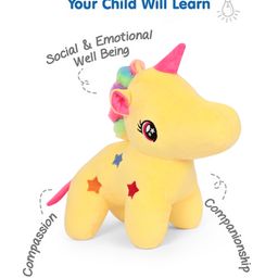 Besties Glittery Plush Toy Unicorn Yellow - Height 26 cm-image-91
