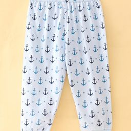 Ollypop Sinker Full Length Leggings Anchor Print -Blue-image-63