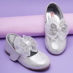 Mine Sole  Bow Detailed  Ballerinas - Silver-image-56