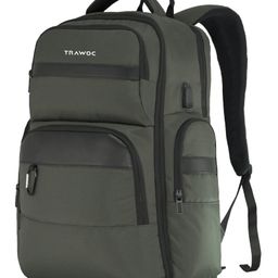 TRAWOC 30L Laptop Backpack TPB03 Green Suitcase Style USB 3 Year Warranty-11