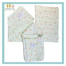 Fareto Organic Cotton Muslin Bedding Set Essentials For Newborn Baby,Pista Green-22