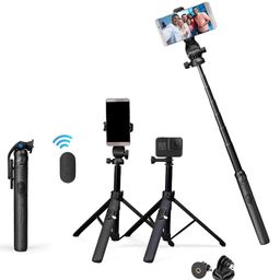 Digitek Tripod DTR 525 SS 160 cm Long Tripod Selfie Stick with Wireless Remote Aluminum Rod 3 Legs Base 360 Degree Head GoPro Adapter & 7 Section Adjustment - Black-26