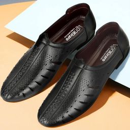 Von kiraro Men Black Synthetic Casual Shoes-image-73