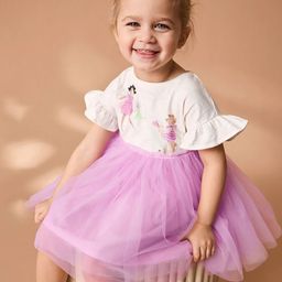Xsole Girls Flared Sleeve Fit & Flare Dress-image-89