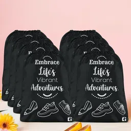 Kuber Industries Black 6 Pieces Printed Shoes Organiser-36