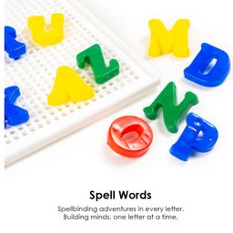 Ratnas Alpha Mosaic Board with Alphabet 26 Pieces - Multicolour image 2