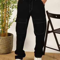 Mast & Harbour Men Loose Relaxed Fit Mid-Rise Jeans-image-27