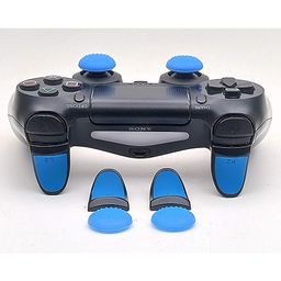 TMG Controller Analog FPS Extenders PS4 Thumbstick L2 R2 Trigger Extended Button Thumb Grips for PS4 Controller - Blue image 3