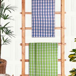Aura Green & White 3 Pieces Striped Cotton 210 GSM Bath Towel-image-78