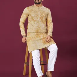 BALAJI CREATION Men Yellow Kurtas-picture-30