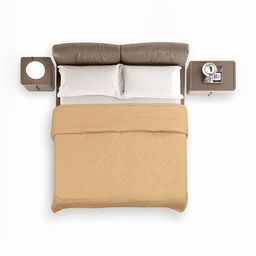 Comfowell Beige Striped Heavy Winter 210 GSM Double Bed Comforter-image-85