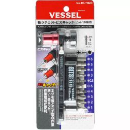 Vessel Flat Ratchet Socket Driver, with Screw-Catch, TD-73MC-picture-0