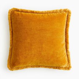 H&M Fringed Velvet Cushion Cover-image-73