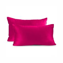 DADDY COOL Rose Set of 2 Fibre Filled Faux Velvet Ultra Soft Sleep Pillow-image-21