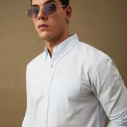 DILLINGER Men Standard Spread Collar Textured Solid Cotton Casual Shirt-picture-49