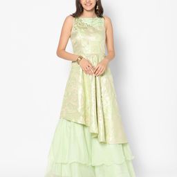 Kiya Woman Green Graceful Printed Gown-image-15