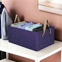 Aura Blue & White Dot Printed Drawer Organiser-19