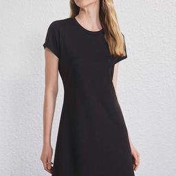 Trendyol Women Round Neck Cap Sleeves A-Line Dress-image-33