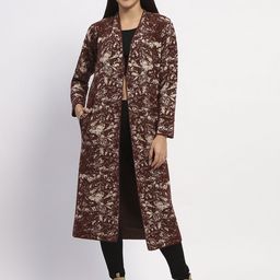 Madame Women Printed Longline Tie-Up Shrug-43