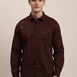 Turtle Men Relaxed Slim Fit Floral Opaque Printed Casual Shirt-image-55