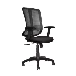 Rose Wave Ergonomic Office Chair Mid Back Black India-image-86