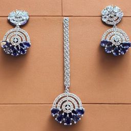 Purple Stone Studded Premium Necklace Set-image-8