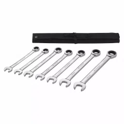Westward Combination Wrench Set Steel Full Polish Standard, 54DG25-17