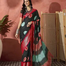 Sangria Printed Saree With Blouse-image-11