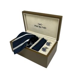 The Tie Hub Men Accessory Gift Set of Tie, Cufflinks, Pocket Square Comes with a box-image-72
