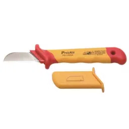 Pro'sKit PD-V003A VDE 1000V Insulated Straight Blade Cable Knife 50*180mm-28