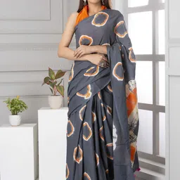 Craft Musium Pure Cotton Bagru Saree-image-70