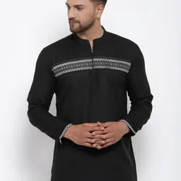 Arch element Floral Printed Mandarin Collar Cotton Short Kurta-image-59