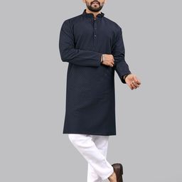 allan peter Men Embroidered Kurta-34