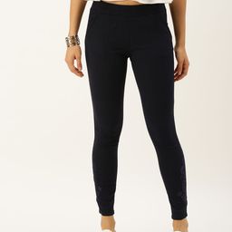 Soch Women Navy Blue Regular Fit Solid Trousers-image-45