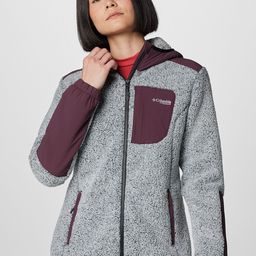 Columbia Women Arctic Crest Omni Heat Colourblocked Hooded Sherpa Jacket-0