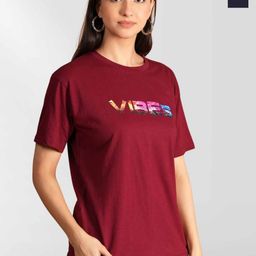 Belfry Women Typography 2 Printed Applique T-shirt-image-27
