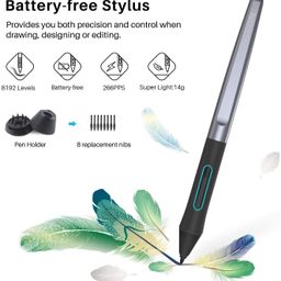 HUION Inspiroy H640P 6*4 inch Graphics Drawing Tablet with Battery-Free Stylus 8192 Pressure Sensitivity 6 Customized Hot Keys, Digital Pen Tablet for Linux, Mac, Windows PC and Android, Black image 4