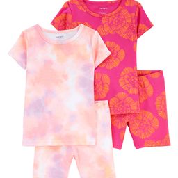 Carter's Baby 4 Piece Floral 100% Snug Fit Cotton PJs - Pink-image-23