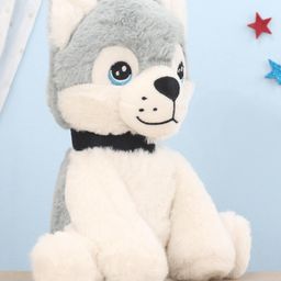 Aarohi Toys Jumping Buddy Husky Grey - Height 20 cm-image-8