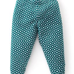 Babyhug 100% Acrylic Knit Full Length Fleece Woollen Pant with Argyle Design - Green-picture-37