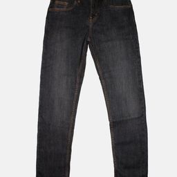 Kiddopanti Solid 5 Pockets Button Down Denim Jeans - Black-image-75