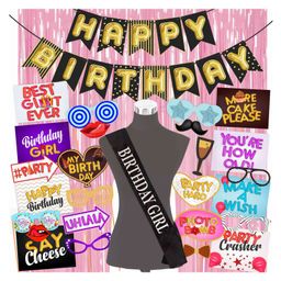 Wobbox Happy Birthday Props Birthday Banner & Sash Happy Birthday Decoration Items Multicolor -Pack Of 29-image-59