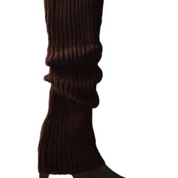 Tipy Tipy Tap Solid Woollen Leg Warmer - Brown-image-38