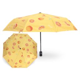 Orange Print Umbrella-Orange-18