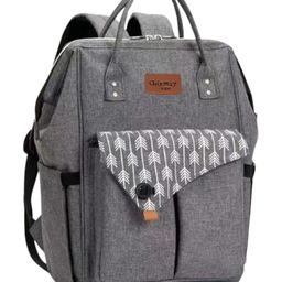 Chinmay Kids Large Capacity Mother Bag Diaper Backpack with Insulated Bottle Storage Bag Diaper Bag  (Grey)-image-117