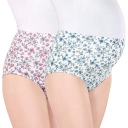 Bella Mama Cotton Elastane High Coverage Panties Pack of 2 (Color & Print May Vary)-picture-18