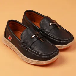 Cute Walk by Babyhug Slip On Solid Coloured Loafers With Applique - Navy Blue-picture-30