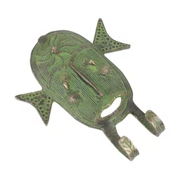 IndianShelf Green Brass Tribal Face Cloth Hanger Key Hook-image-36