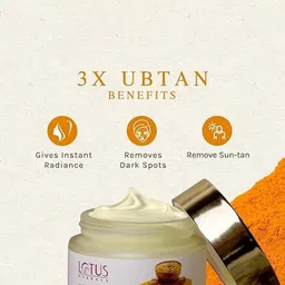 Lotus Herbals Set Of 2 Radiance Boost Ubtan Face Cream 50 g & Boost Ubtan Face Mask 100 g image 4