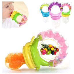 Enorme Apple Fruit Shape Silicone Teether With Fruit Food Feeder Nibbler Pack Of 2 - Color May Vary image 3